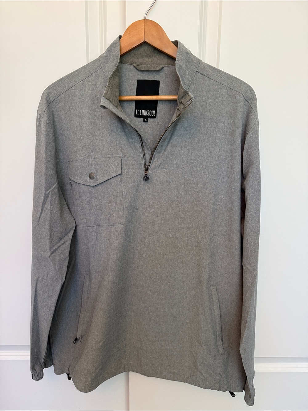 Linksoul Golf Heather Gray Quarter-Zip Pullover